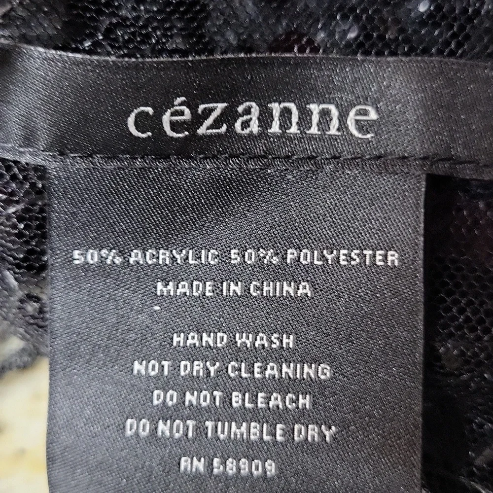Cezanne Black Sequin Evening Shoulder Wrap Shawl